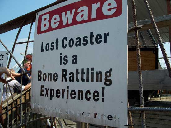 Lost Coaster of Superstition Mountain at Indiana Beach, Monticello, Indiana