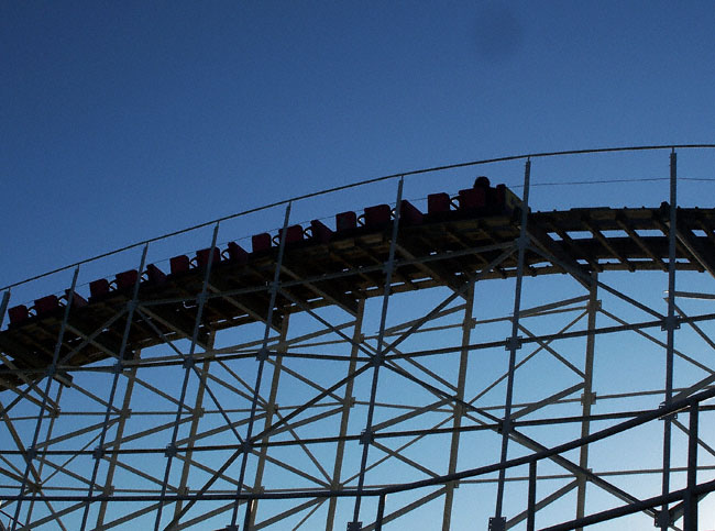 The Hoosier Hurricane Roller Coaster at Indiana Beach Amusement Resort, Monticello