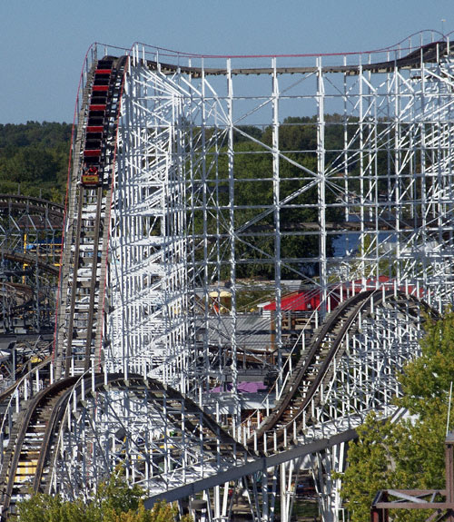 The Hoosier Hurricane Roller Coaster at Indiana Beach Amusement Resort, Monticello, IN