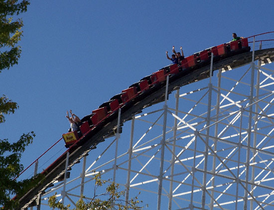 The Hoosier Hurricane Roller Coaster at Indiana Beach Amusement Resort, Monticello, IN