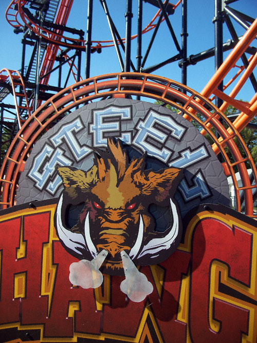 The Steel Hawg Rollercoaster at Indiana Beach Amusement Resort, Monticello, IN