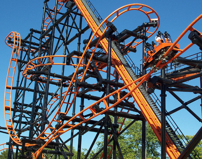 The Steel Hawg Rollercoaster At Indiana Beach Amusement Resort, Monticello, IN