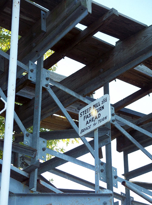 The Lost Coaster of Superstition Mountain Roller Coaster at Indiana Beach Amusement Resort, Monticello, IN