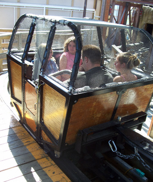 The Lost Coaster of Superstition Mountain Roller Coaster at Indiana Beach Amusement Resort, Monticello, IN