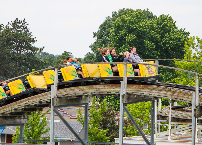 The Cornball Express roller coaster at Indiana Beach, Monticello Indiana