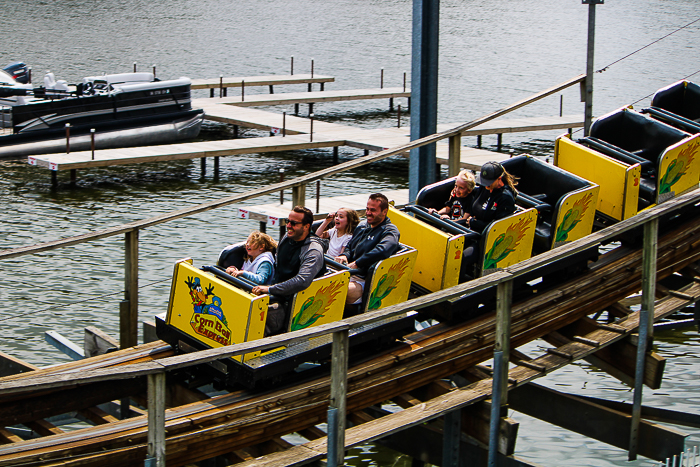 The Cornball Express roller Coaster at Indiana Beach, Monticello Indiana