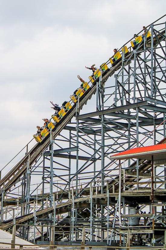 The Cornball Express roller coaster at Indiana Beach, Monticello Indiana