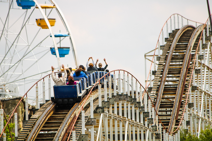 The Hoosier Hurricane roller coaster at Indiana Beach, Monticello Indiana