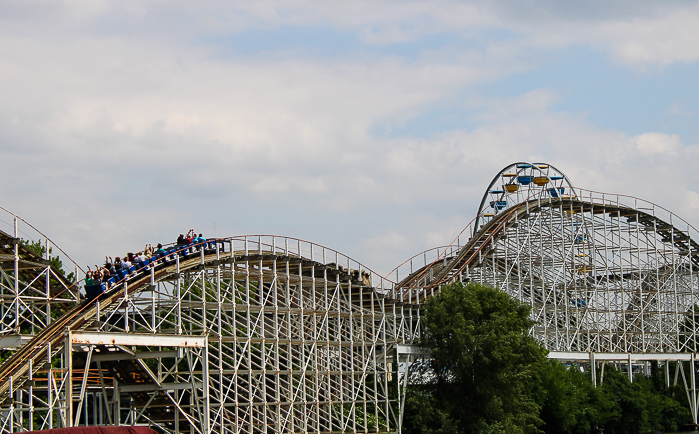 The Hoosier Hurricane roller coaster at Indiana Beach, Monticello Indiana