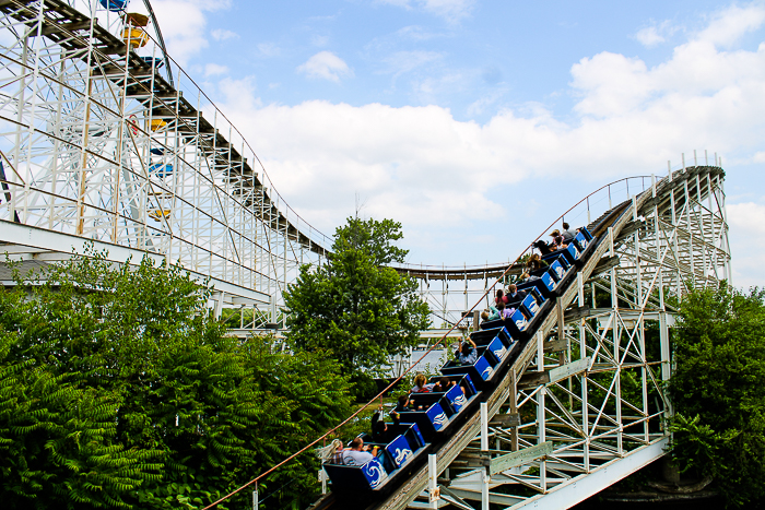 The Hoosier Hurricane Roller Coaster at Indiana Beach, Monticello Indiana