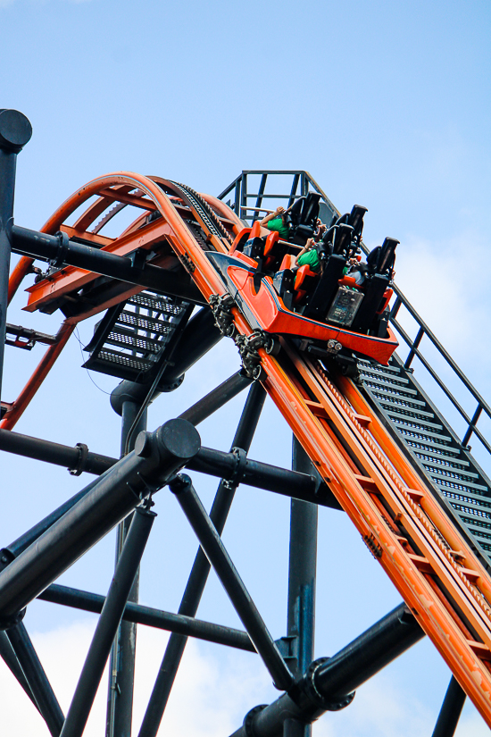 The Steel Hawg roller coaster at Indiana Beach, Monticello Indiana