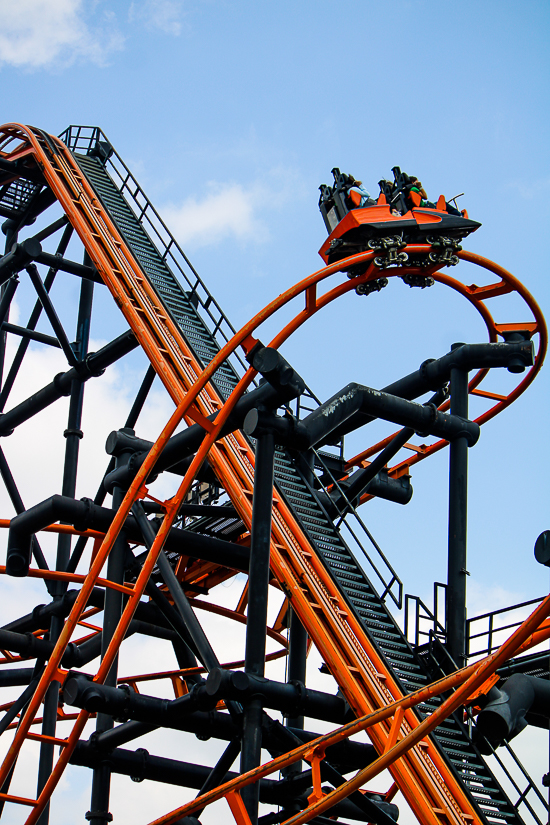 The Steel Hawg roller coaster at Indiana Beach, Monticello Indiana