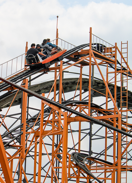 The Tig'rr roller coaster at Indiana Beach, Monticello Indiana