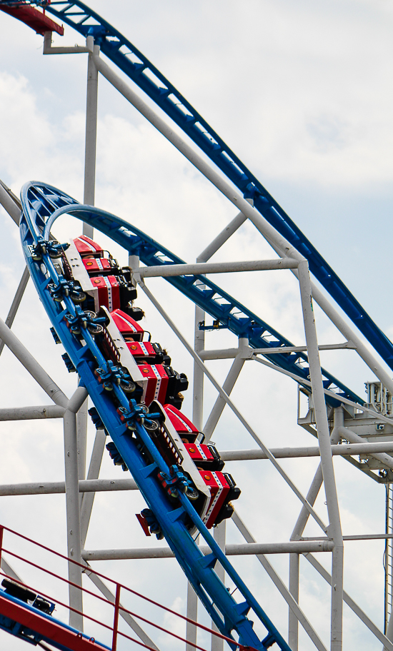 The All American Triple Loop Roller Coaster at Indiana Beach, Monticello Indiana