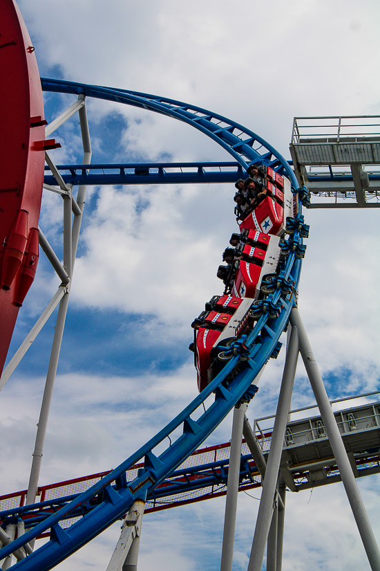 The All American Triple Loop Roller Coaster at Indiana Beach, Monticello Indiana