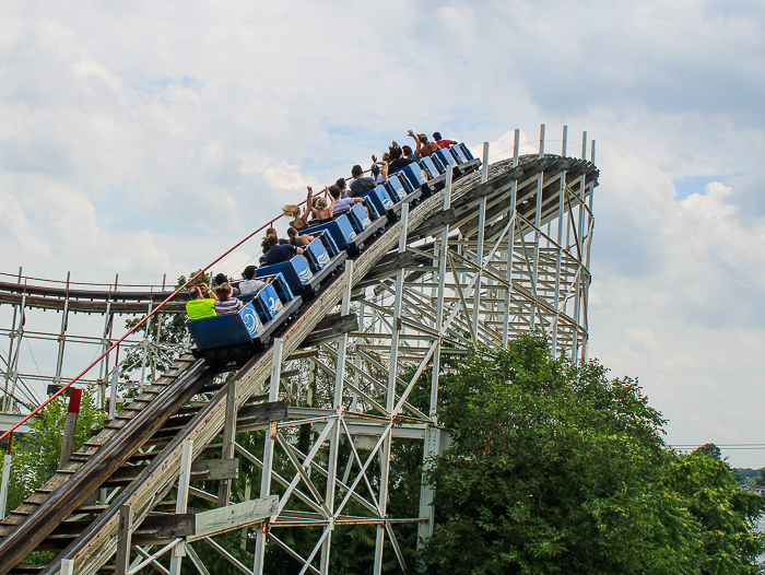 The Hoosier Hurricane Roller Coaster at Indiana Beach, Monticello Indiana