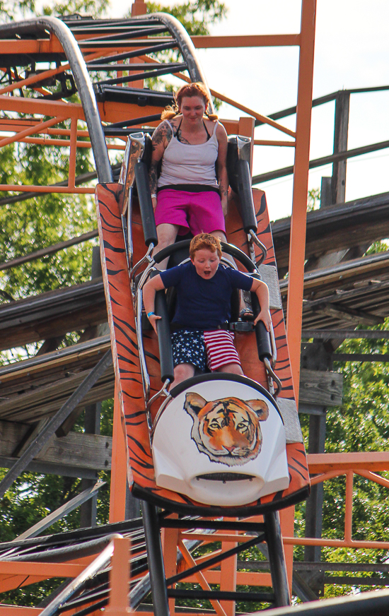 The Tig'rr roller coaster at Indiana Beach, Monticello Indiana