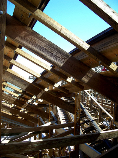 The Boardwalk Bullet Rollercoaster at the Kemah Boardwalk, Kemah Texas