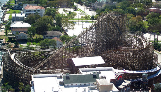 The Boardwalk Bullet Rollercoaster at Kemah Boardwalk, Kemah, Texas