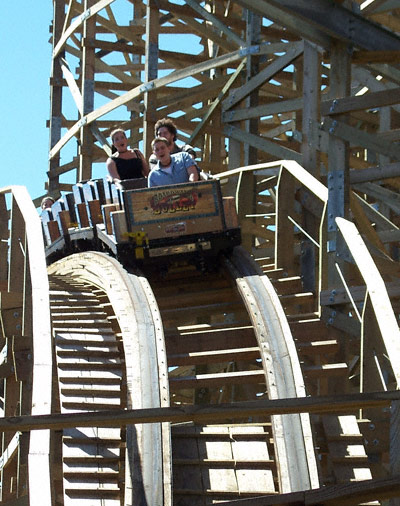 The Boardwalk Bullet Rollercoaster at Kemah Boardwalk, Kemah, Texas