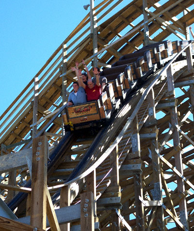 The Boardwalk Bullet Rollercoaster at the Kemah Boardwalk, Kemah Texas