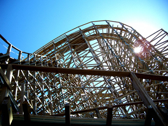 The Boardwalk Bullet Rollercoaster at the Kemah Boardwalk, Kemah Texas