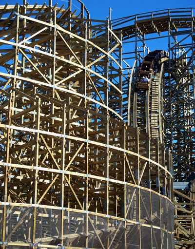 The Boardwalk Bullet Rollercoaster at the Kemah Boardwalk, Kemah Texas