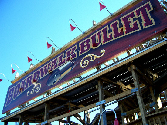 The Boardwalk Bullet Rollercoaster at the Kemah Boardwalk, Kemah Texas