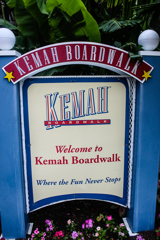 Kemah Boardwalk including the Boardwalk Bullet rollercoaster in Kemah, Texas