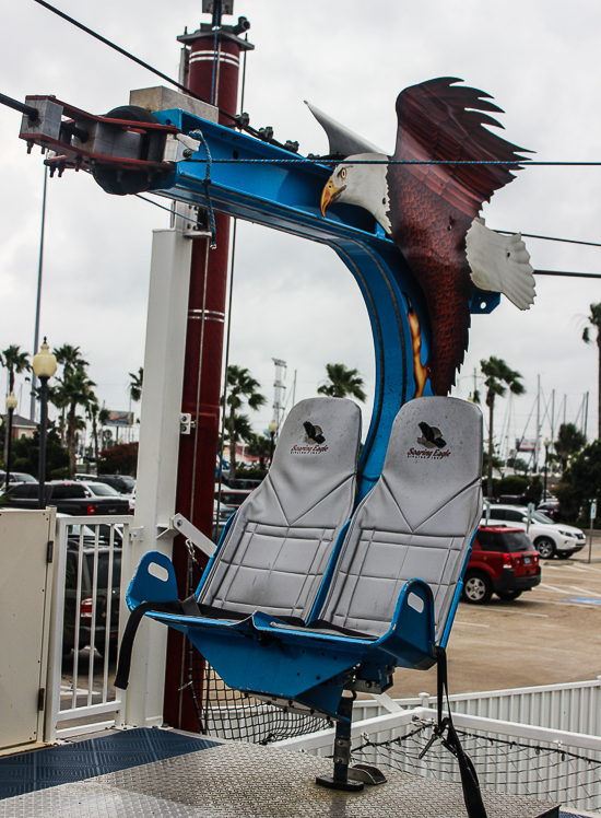 Kemah Boardwalk including the Boardwalk Bullet rollercoaster in Kemah, Texas