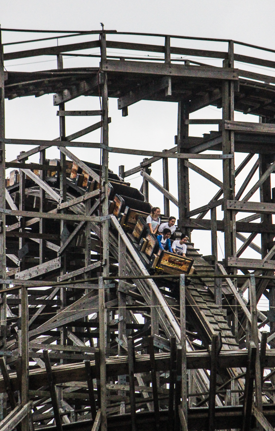 Kemah Boardwalk including the Boardwalk Bullet rollercoaster in Kemah, Texas