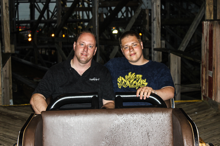 Kemah Boardwalk including the Boardwalk Bullet rollercoaster in Kemah, Texas