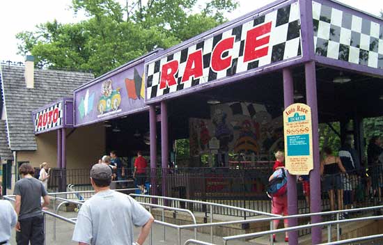 The Auto Race At Kennywood Park, West Mifflin Pennsylvania