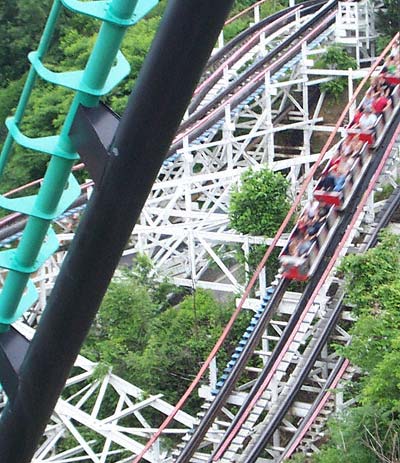 The Thunderbolt Rollercoaster At Kennywood Park, West Mifflin Pennsylvania