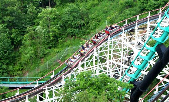 The Thunderbolt Rollercoaster At Kennywood Park, West Mifflin Pennsylvania