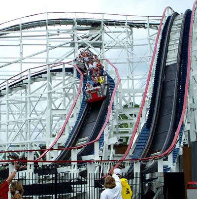 The Thunderbolt Rollercoaster At Kennywood Park, West Mifflin Pennsylvania