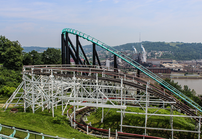 The Steel Phantom Roller Coaster at Kennywood Park, West Mifflin, PA