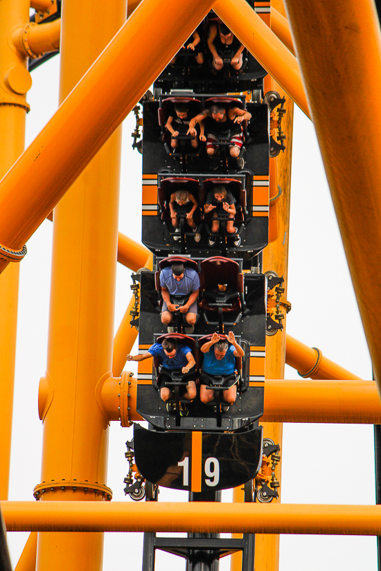 The Steel Curtain roller coaster at Kennywood Park, West Mifflin, PA