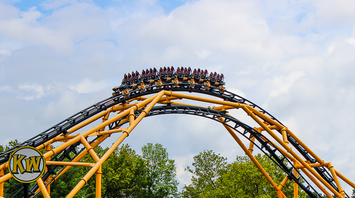 The Steel Curtain roller coaster at Kennywood Park, West Mifflin, PA