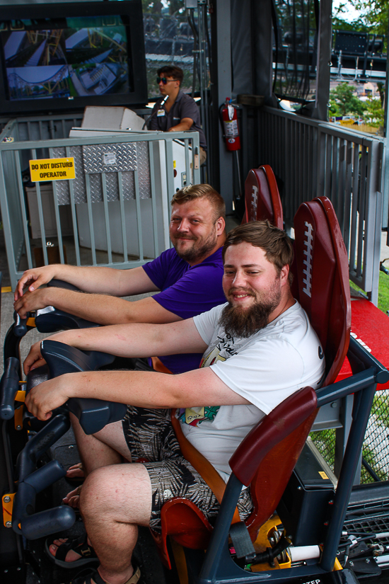 The Steel Curtain roller coaster at Kennywood Park, West Mifflin, PA