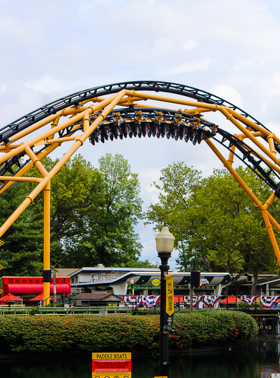 The Steel Curtain roller coaster at Kennywood Park, West Mifflin, PA