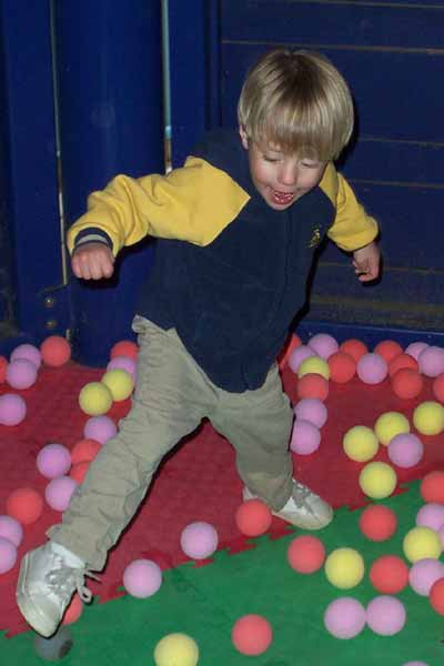 Bond playing with Balls at Six Flags Kentucky Kingdom