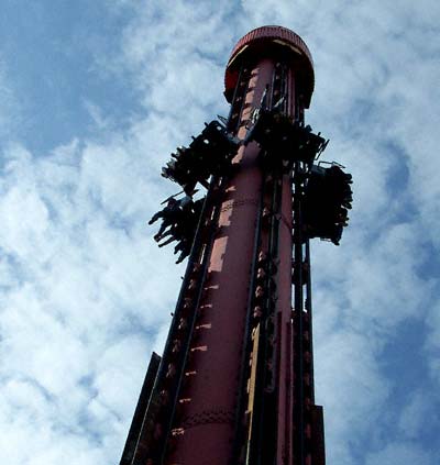 Hellivator during Frightfest at Six Flags Kentucky Kingdom, Louisville, KY