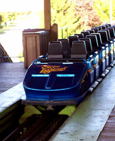 Greezed Lightnin' Rollercoaster at Six Flags Kentucky Kingdom, Louisville, KY