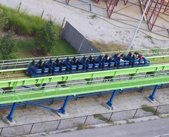 Greezed Lightnin' Rollercoaster at Six Flags Kentucky Kingdom, Louisville, KY