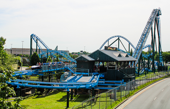 The Lightning Run Rollercoaster at Kentucky Kingdom Theme Park, Louisville, Kentucky