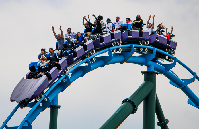 The Lightning Run Rollercoaster at Kentucky Kingdom Theme Park, Louisville, Kentucky