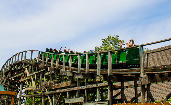 The Wilderness Run Rollercoaster at Kentucky Kingdom Theme Park, Louisville, Kentucky