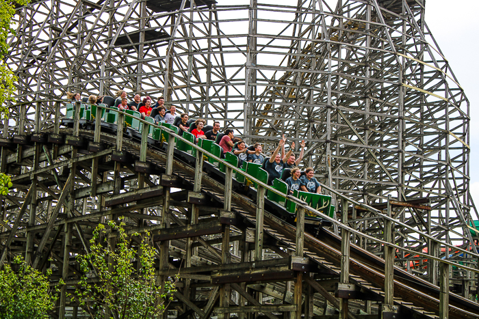 The Wilderness Run Rollercoaster at Kentucky Kingdom Theme Park, Louisville, Kentucky