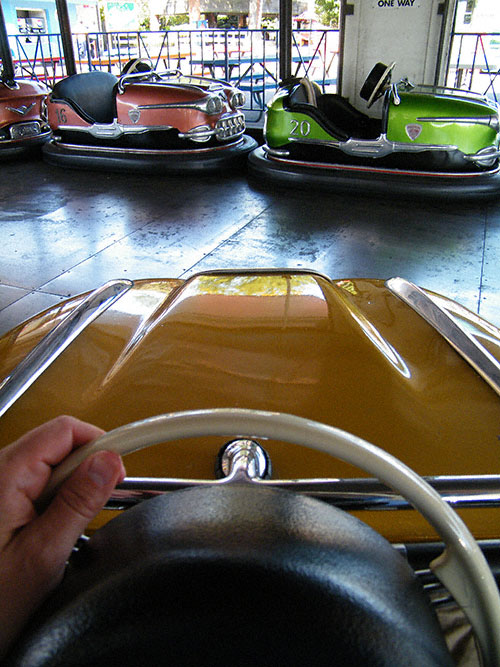 The Scooter Bumper Cars at Kiddieland, Melrose Park, Illinois